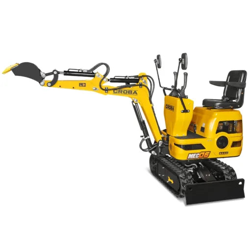 Mini Compact Excavator Loncin 300cc 9hp Engine, 43.3″ Max. Digging Depth, 0.6Ton, 1345 LBS Operating Weight, MEC06
