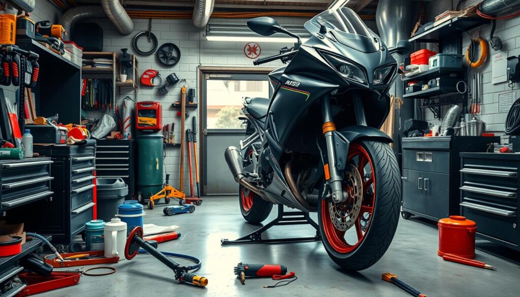 Change motorcycle  Oil