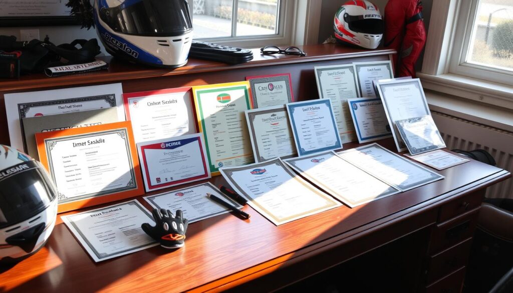 obtaining racing licenses